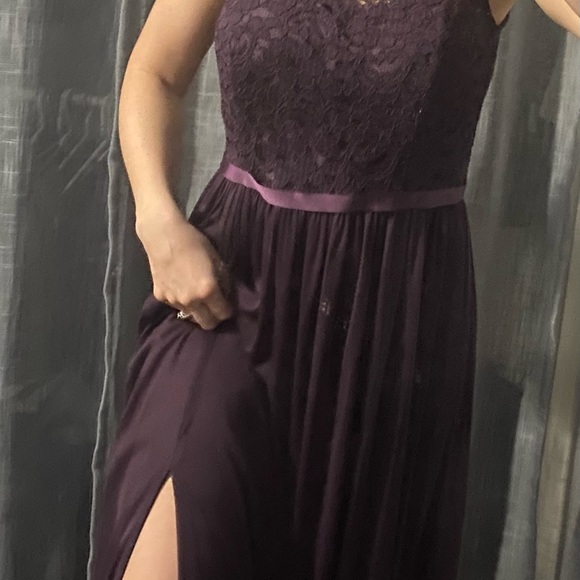 Formal Gown Maxi Plum sz 10 - Picture 2 of 4